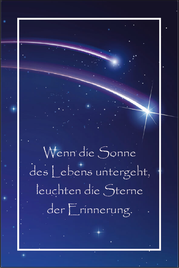 Sternenhimmel Trauermotiv